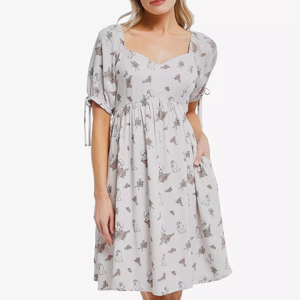 Disney Lady and the Tramp Floral Lady‎ Allover Print Dress BoxLunch Exclusive